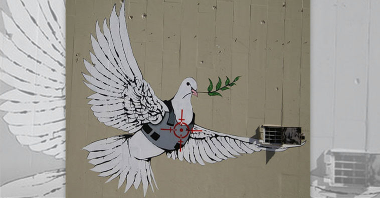 Best of Banksy Dove in a Bulletproof Vest