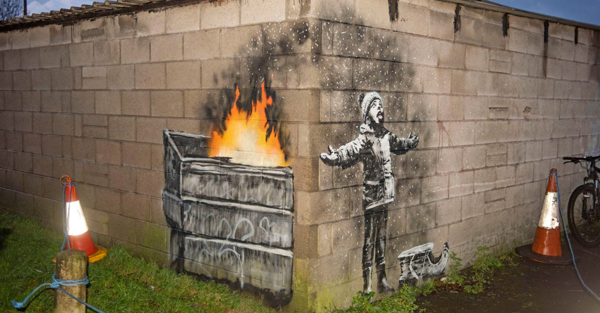 Best of Banksy Trash Snowing