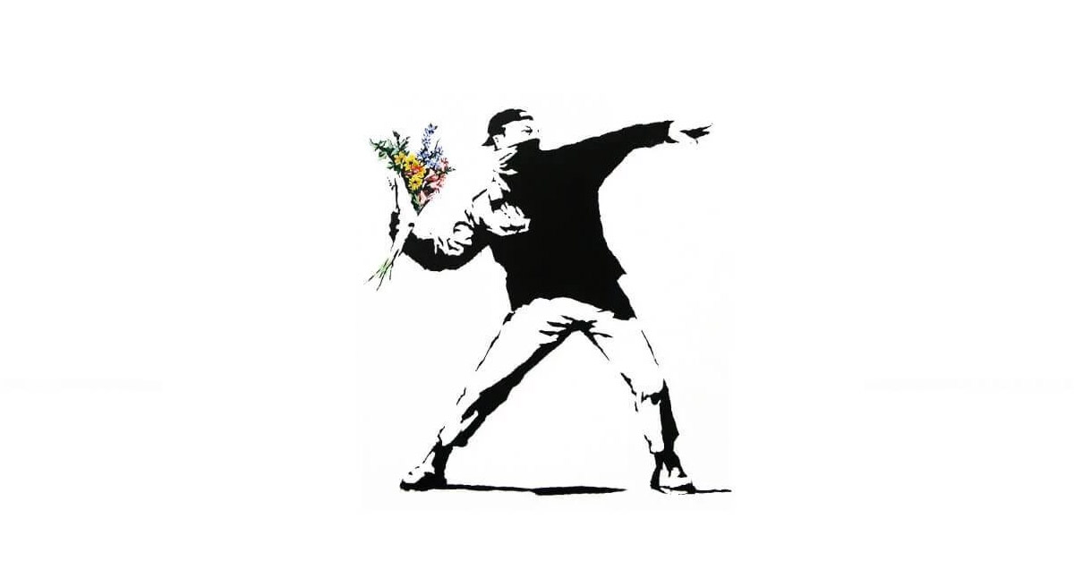 Best of Banksy Throwing Flowers