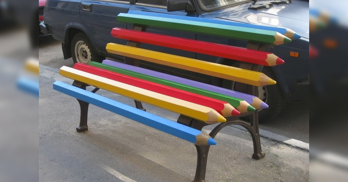 Pencil Crayon Bench
