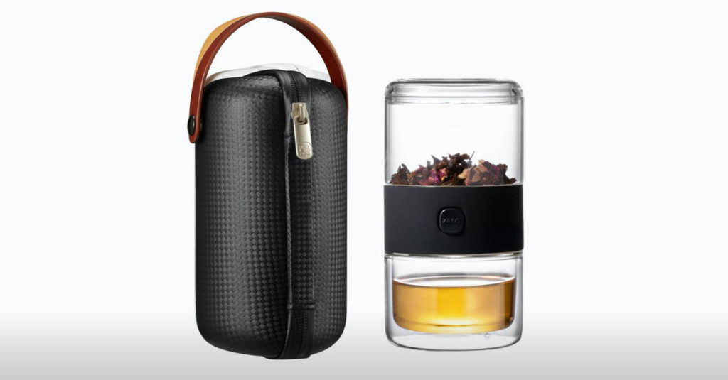 Glass Portable Teapot Infuser Set for One