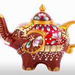 Hand Painted Multi-colour Elephant Coffeepots Teapot