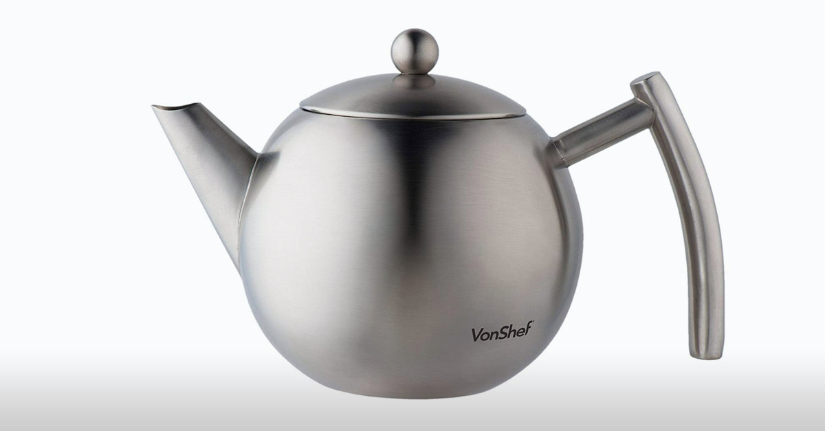 VonShef Satin Polish Stainless Steel with Infuser
