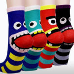 Fun Face Socks with Mouth on the Heal