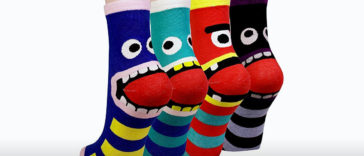 Fun Face Socks with Mouth on the Heal