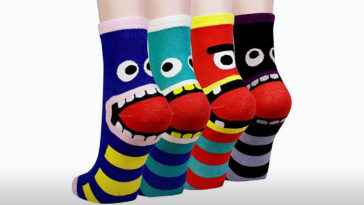 Fun Face Socks with Mouth on the Heal