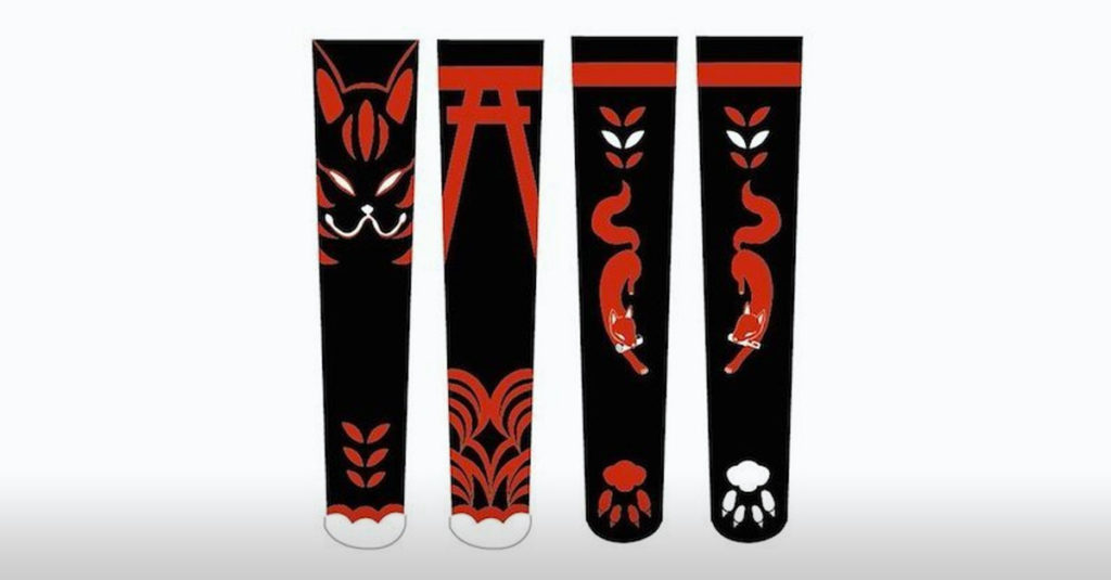 Fun Kitsune Fox Socks