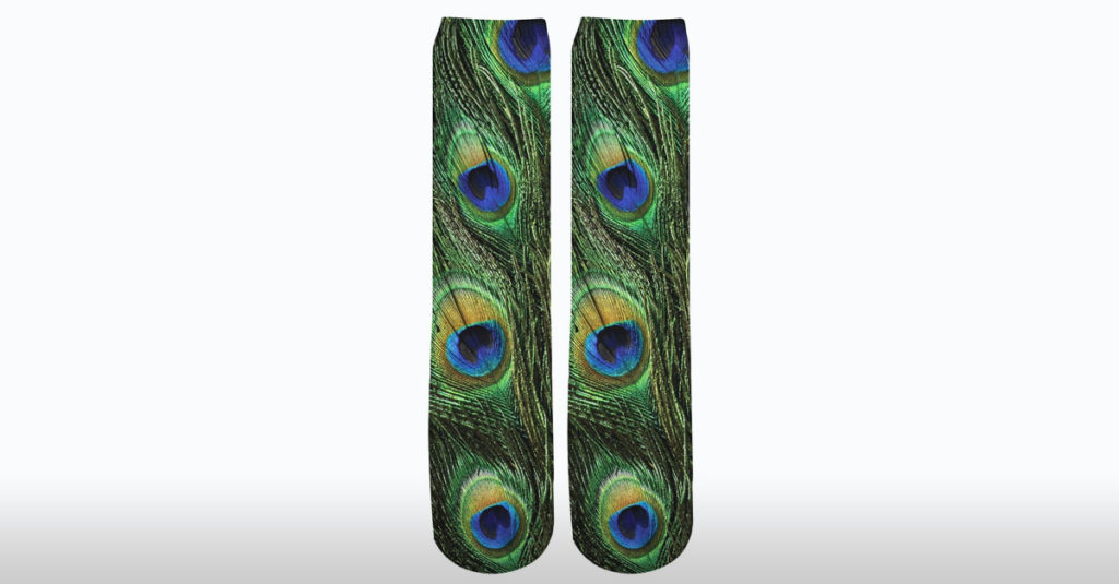 Fun Peacock Feather Socks