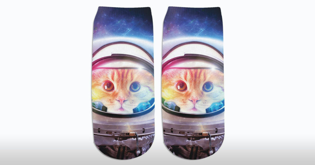 Fun Space Cats Socks