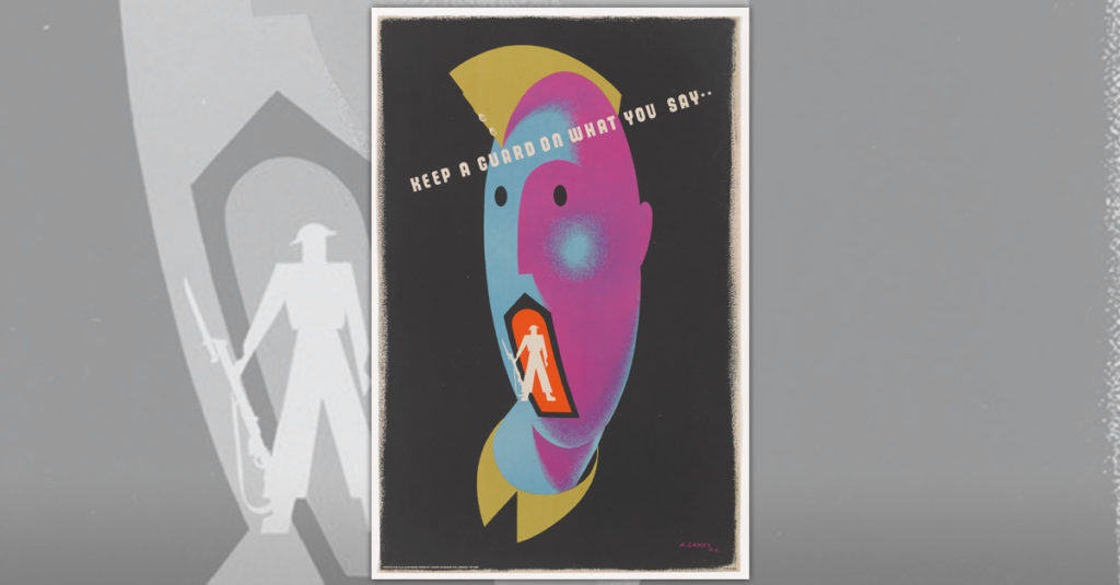 Abram Games Poster R Amazing! - Guard What You Say