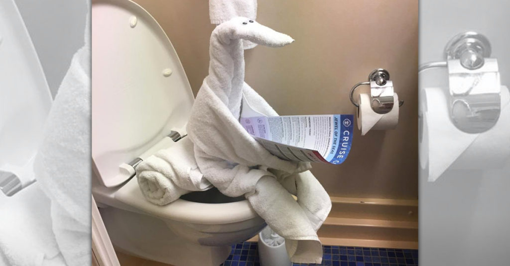 Towel Folders R Amazing! - Reading on toilet