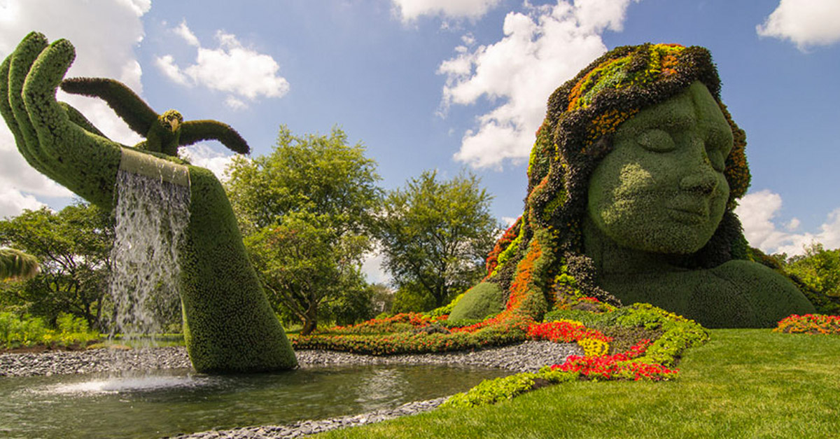 Fountains Ra Amazing! - Mosaïcultures Internationales in Montreal, Canada