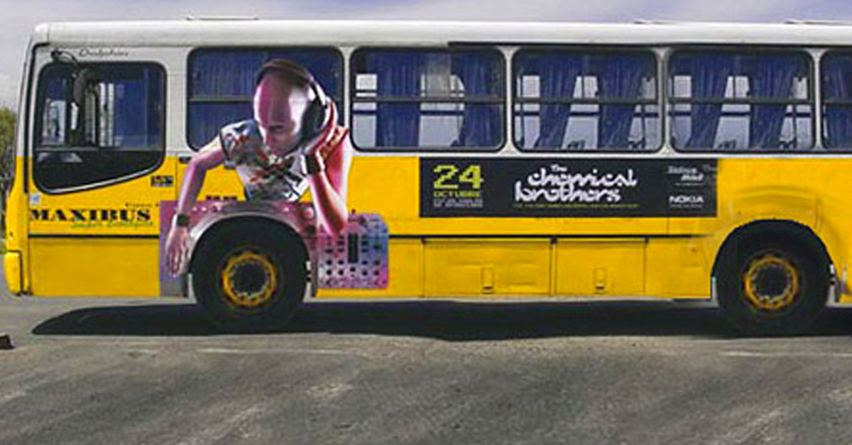 Bus Adverts - DJing Wheel