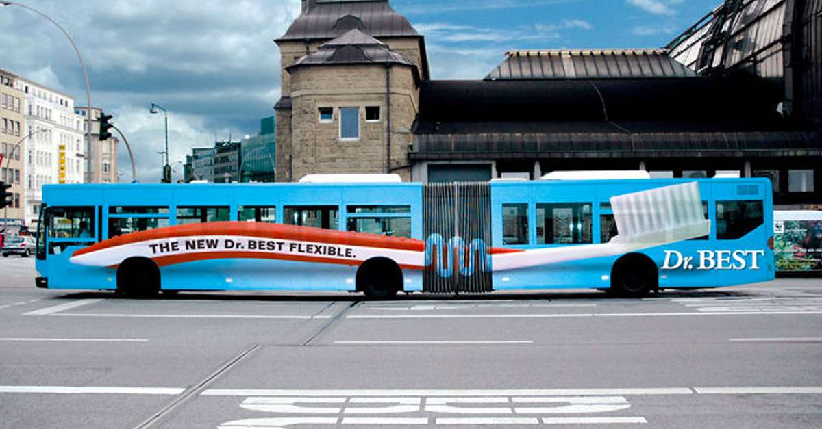 Bus Adverts - Flexible Toothbrush
