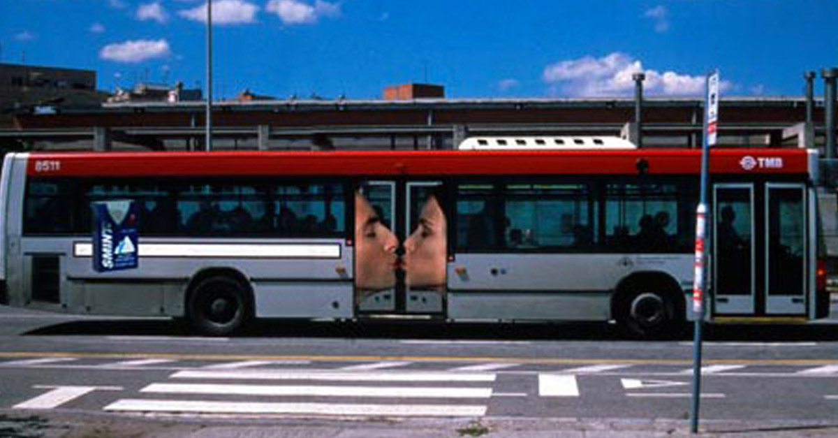Bus Adverts - Kissing Sliding Doors