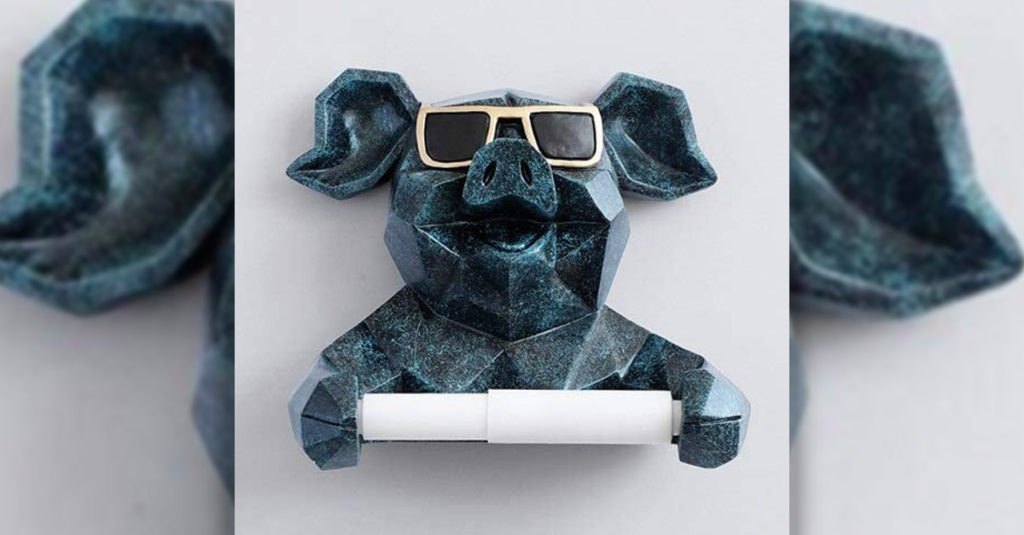 Amazing Pig Toilet Roll Holder