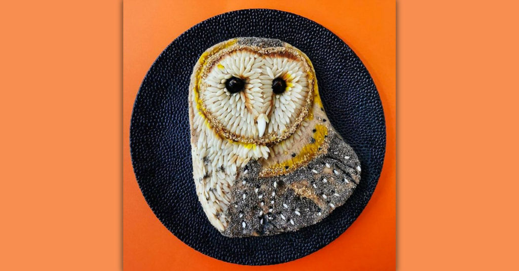Food Art Animals - Owl