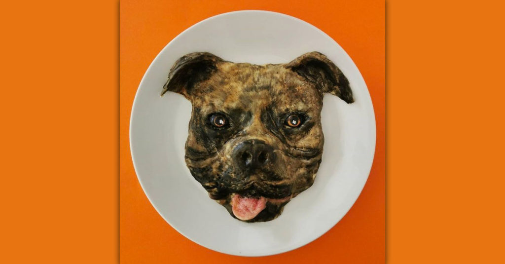 Food Art Animals - Pitbull Dog