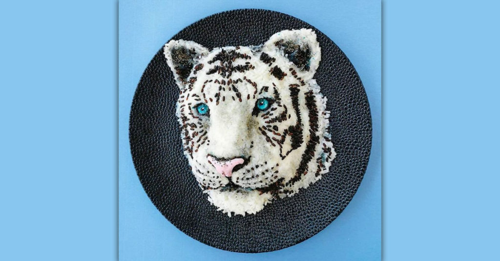 Food Art Animals - Snow Tiger