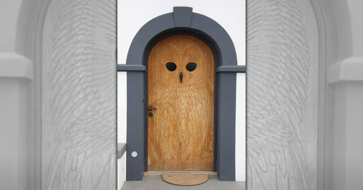 Amazing Doors - Carved Owl Door