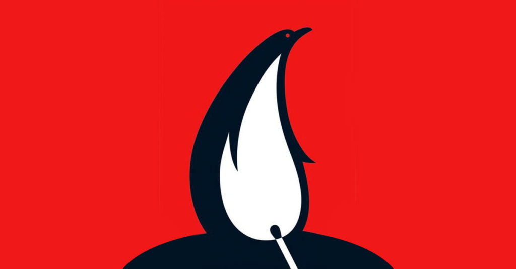 Noma Bar Designs - Penguin and Flame