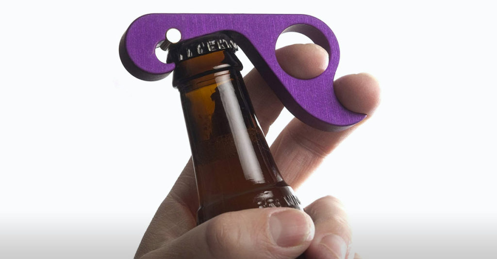 One Handed Bottle Opener