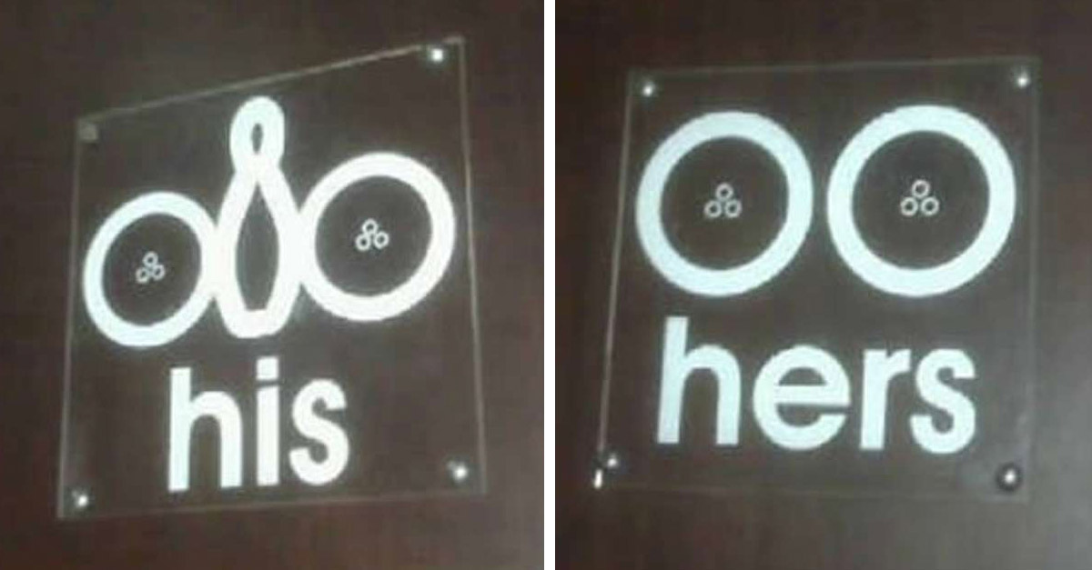 Bowling Balls Toilet Door Sign