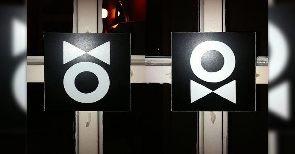 Hair Bow or Bow Tie Toilet Door Sign