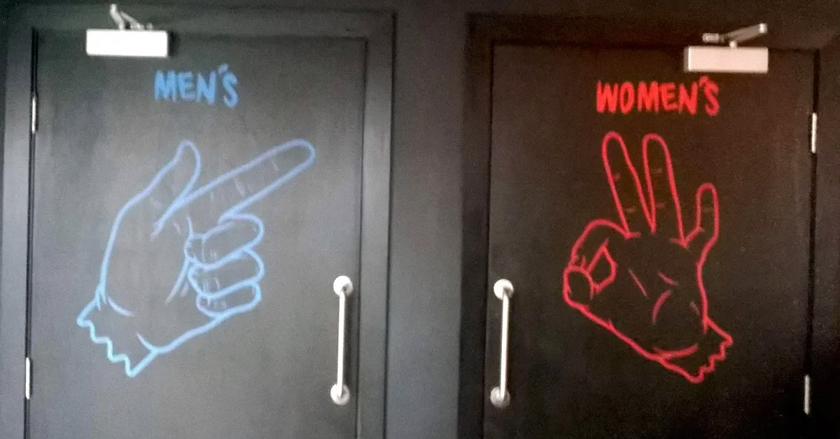 Innuendo Toilet Door Sign