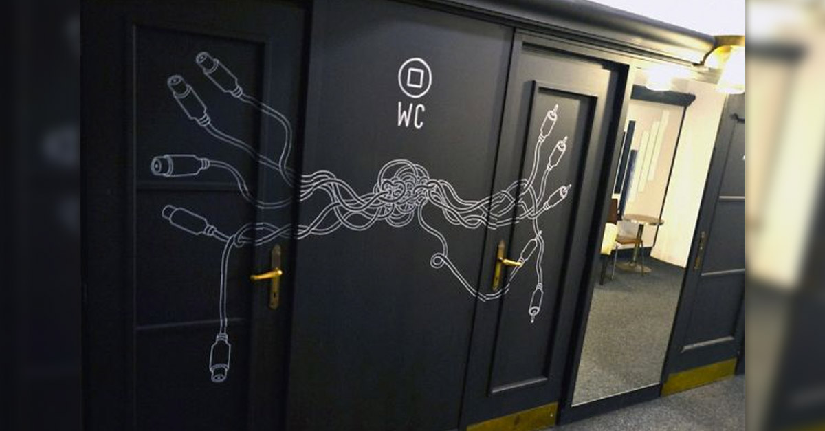 Plug or Socket Toilet Door Sign