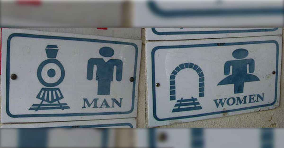 Train and Tunnel Toilet Door Sign