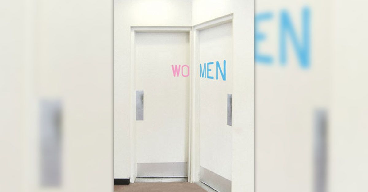 WO MEN Toilet Door Sign