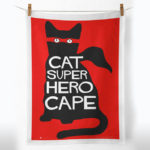 Cat Super Hero Amazing Tea Towel