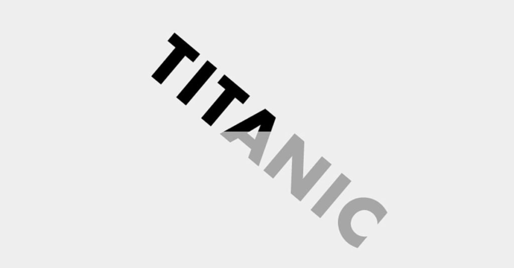 Titanic Word As Image by Ji Lee