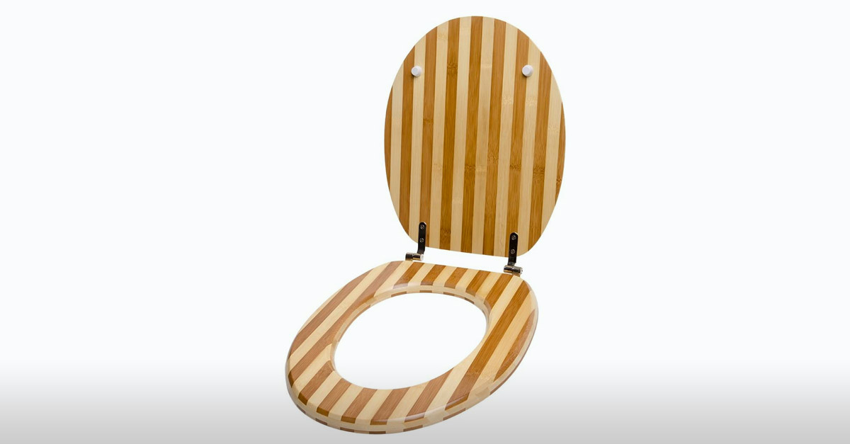 Bamboo Striped Toilet Seat