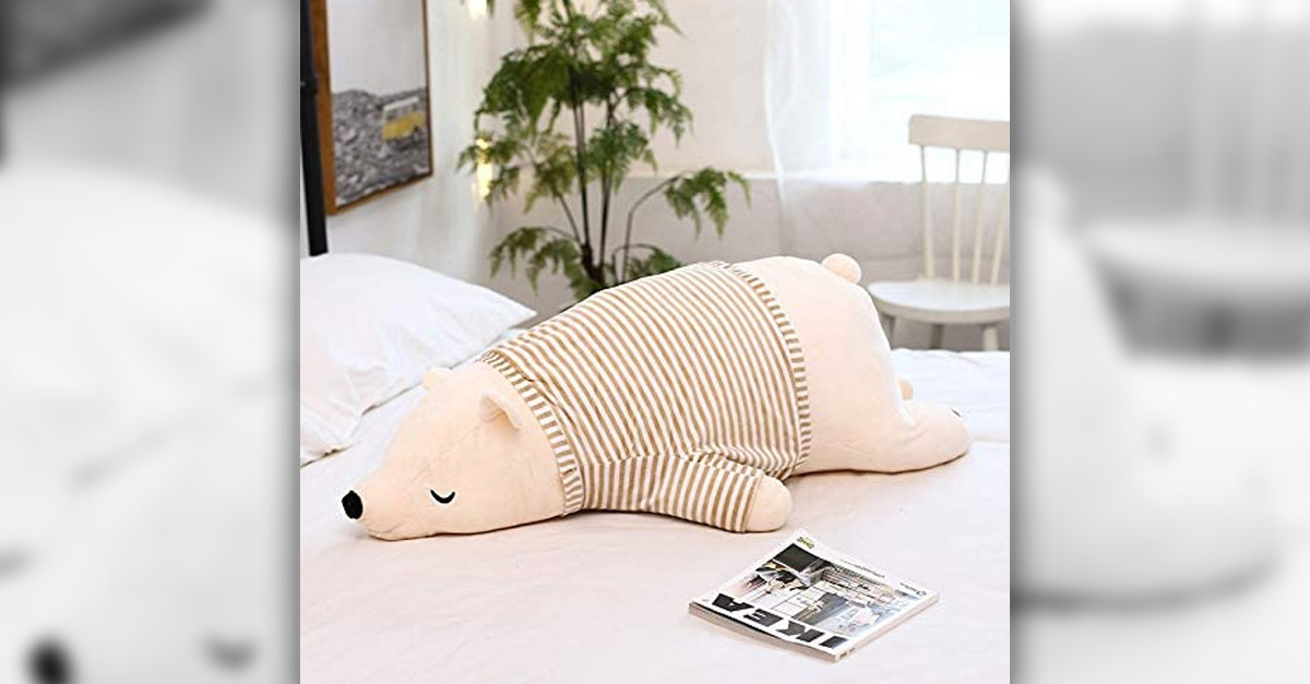 Amazing Polar Bear Products - Large Sleeping Plush Toy