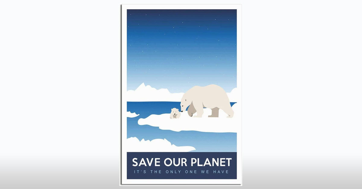 Amazing Polar Bear Products - Save Our Planet Poster