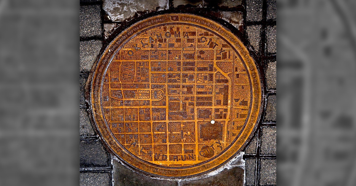 Amazing Urban Designs - Map and Current Location Drain Cover