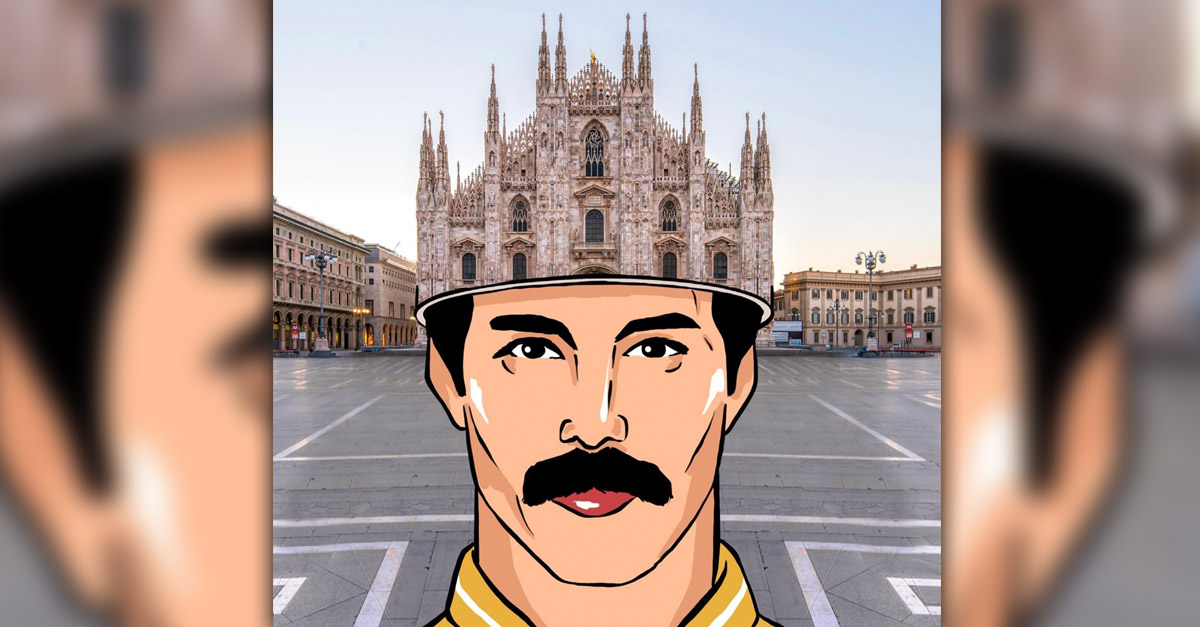 Illustrated Things - Freddie Mercury and Building Crown