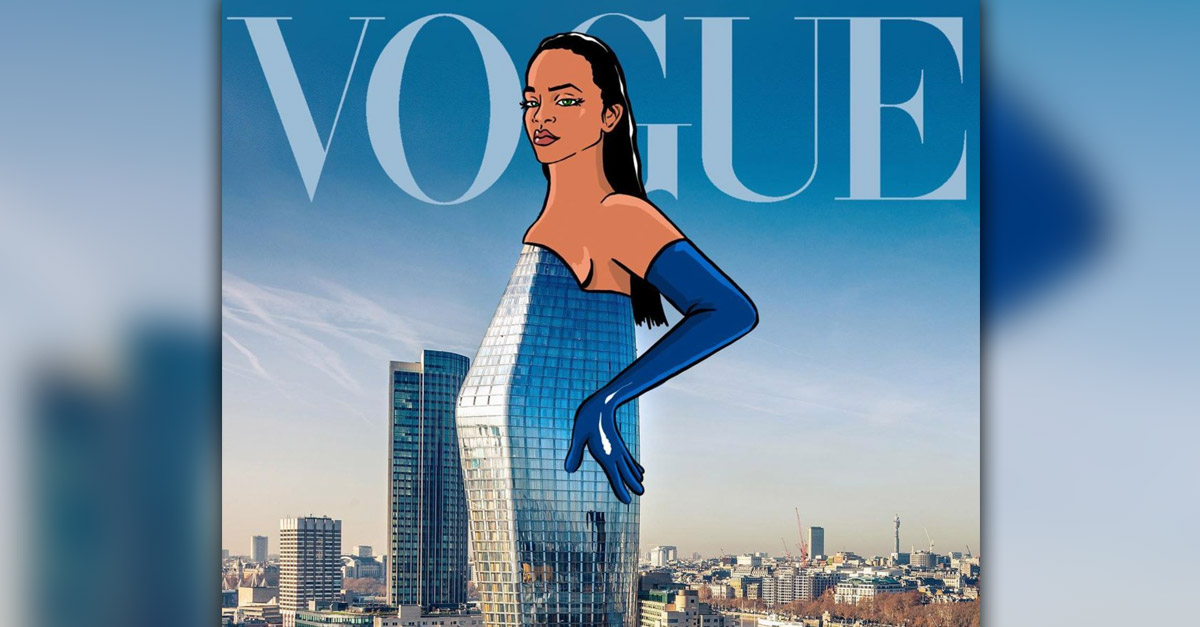 Illustrated Things - Vogue and Building