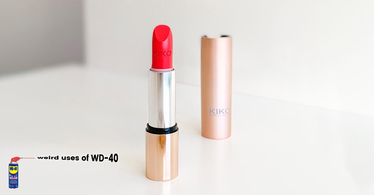 Weird uses of WD-40 - Removes telltale lipstick from men’s collars.