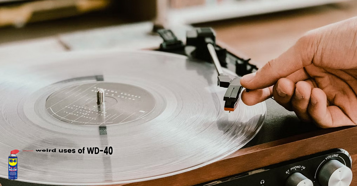 Weird uses of WD-40 - Lubricates vinyl records.
