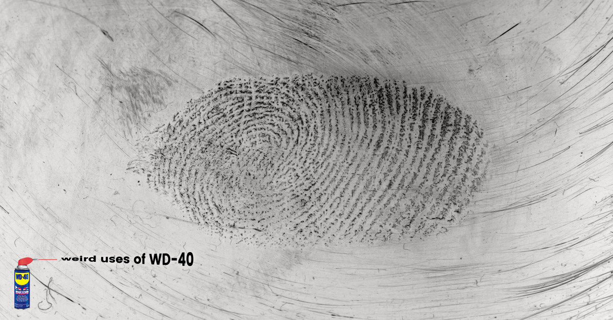 Weird uses of WD-40 - Removes fingerprints from book covers.