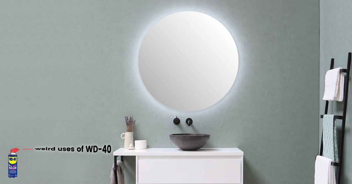 Weird uses of WD-40 - Stops bathroom mirror from fogging up.