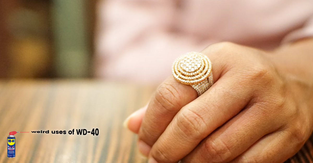 Weird uses of WD-40 - Eases a tight ring off a swollen finger.