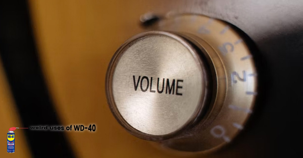 Weird uses of WD-40 - Eliminates static on volume-control knobs.