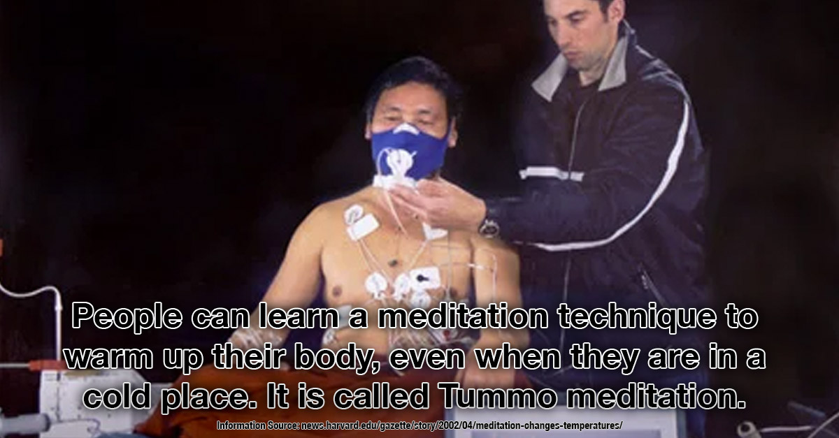 We can change the temperature of our bodies with our mind - Our Amazing Bodies