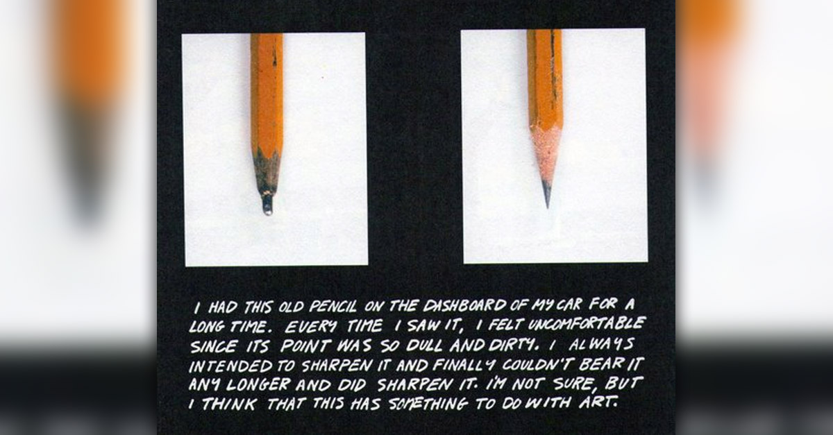 John Baldessari's The Pencil Story - Amazing Conceptual Artist