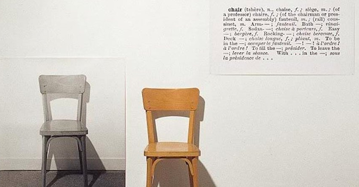 Joseph Kosuth's One and Three Chairs - Amazing Conceptual Artist