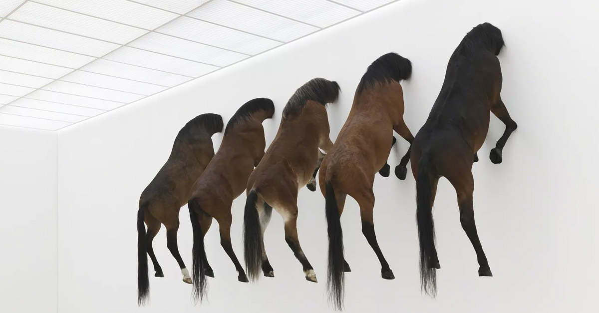 Maurizio Cattelan's 5 Horses - Amazing Conceptual Artist